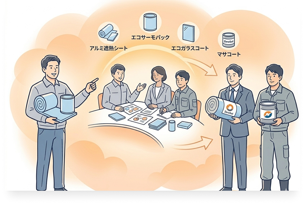 OEMパートナーとして製品を自社ブランド展開するイメージ